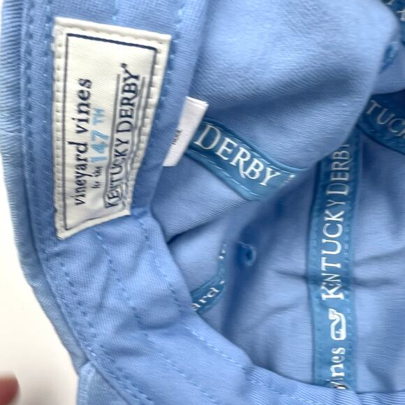 Vineyard Vines Blue Kentucky Bow Back Derby Hat - Picture 5 of 6